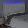 Voir la diapositive 3 : VIDAXL Tete de lit a LED Blanc 200x5x118/128 cm Similicuir