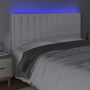 Voir la diapositive 3 : VIDAXL Tete de lit a LED Blanc 200x5x118/128 cm Similicuir