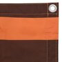 VIDAXL Ecran de balcon Orange et marron 75x400 cm Tissu Oxford
