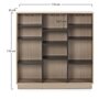 Voir la diapositive 6 : VS VENTA-STOCK Étagère Bibliothèque Vigo 110x110 cm , étagère pour bureau, couleur Chêne et Gris