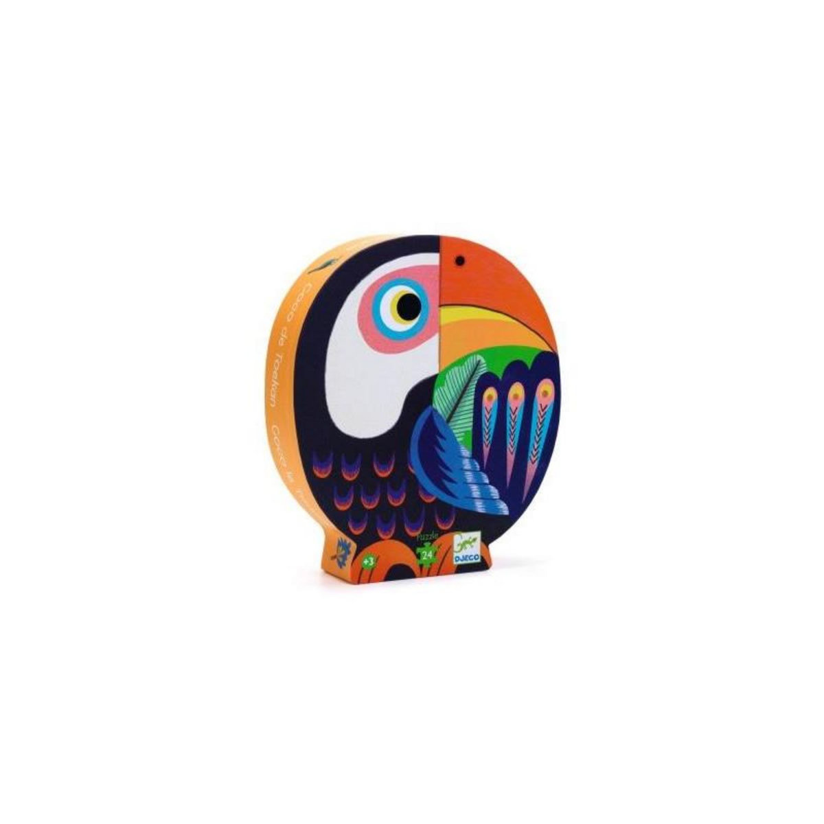Djeco Puzzle silhouette Djeco Coco le Toucan 24 pièces Orange