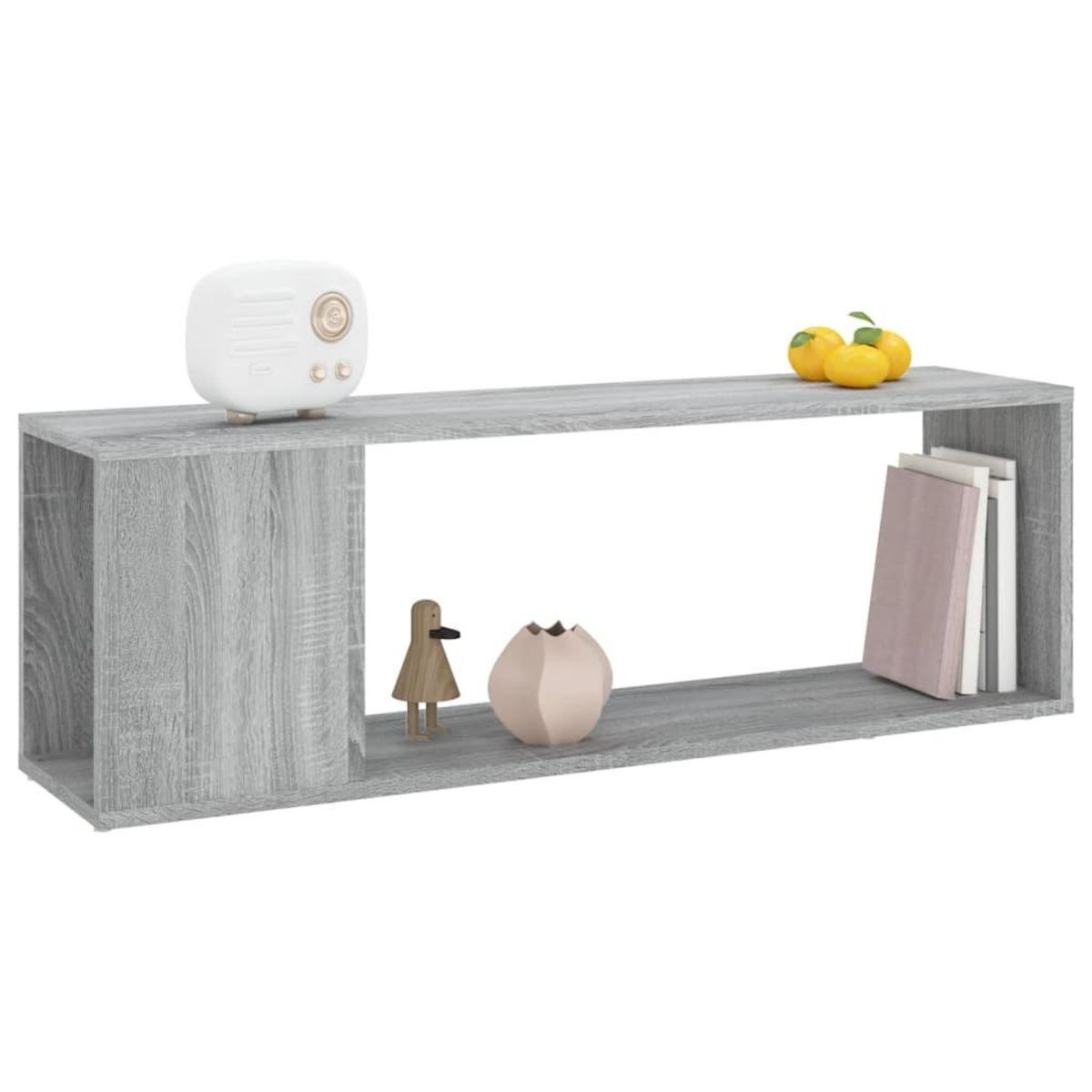 VIDAXL Meuble TV Sonoma gris 100x24x32 cm Bois d'ingenierie
