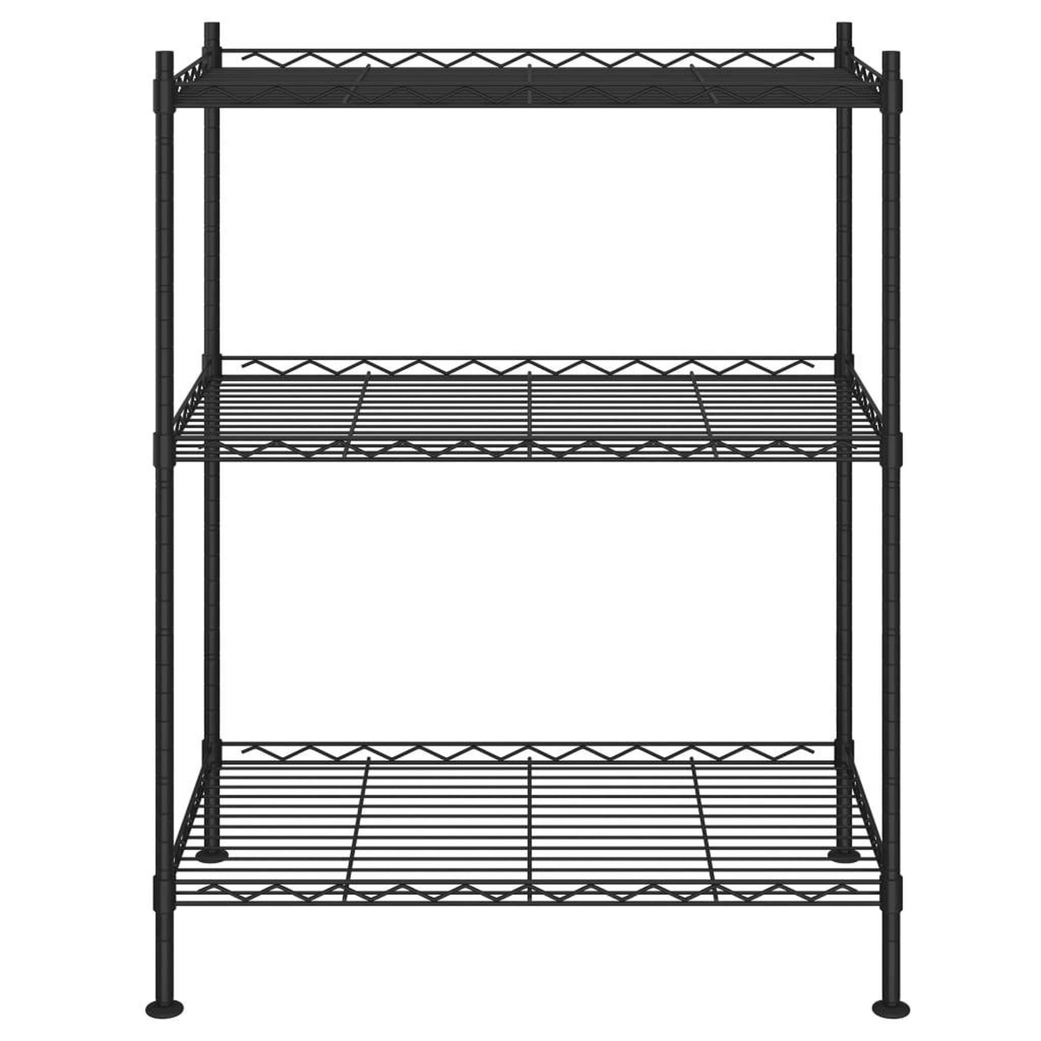 Voir la diapositive 3 : VIDAXL Etagere de rangement 3 niveaux 60x35x76 cm noir 150 kg