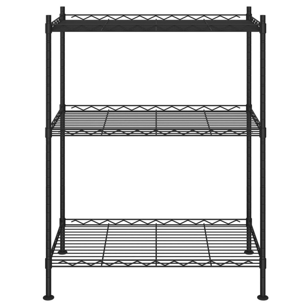 VIDAXL Etagere de rangement 3 niveaux 60x35x76 cm noir 150 kg