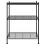 Voir la diapositive 3 : VIDAXL Etagere de rangement 3 niveaux 60x35x76 cm noir 150 kg