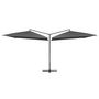 Voir la diapositive 1 : VIDAXL Parasol double avec mat en acier 250 x 250 cm Anthracite