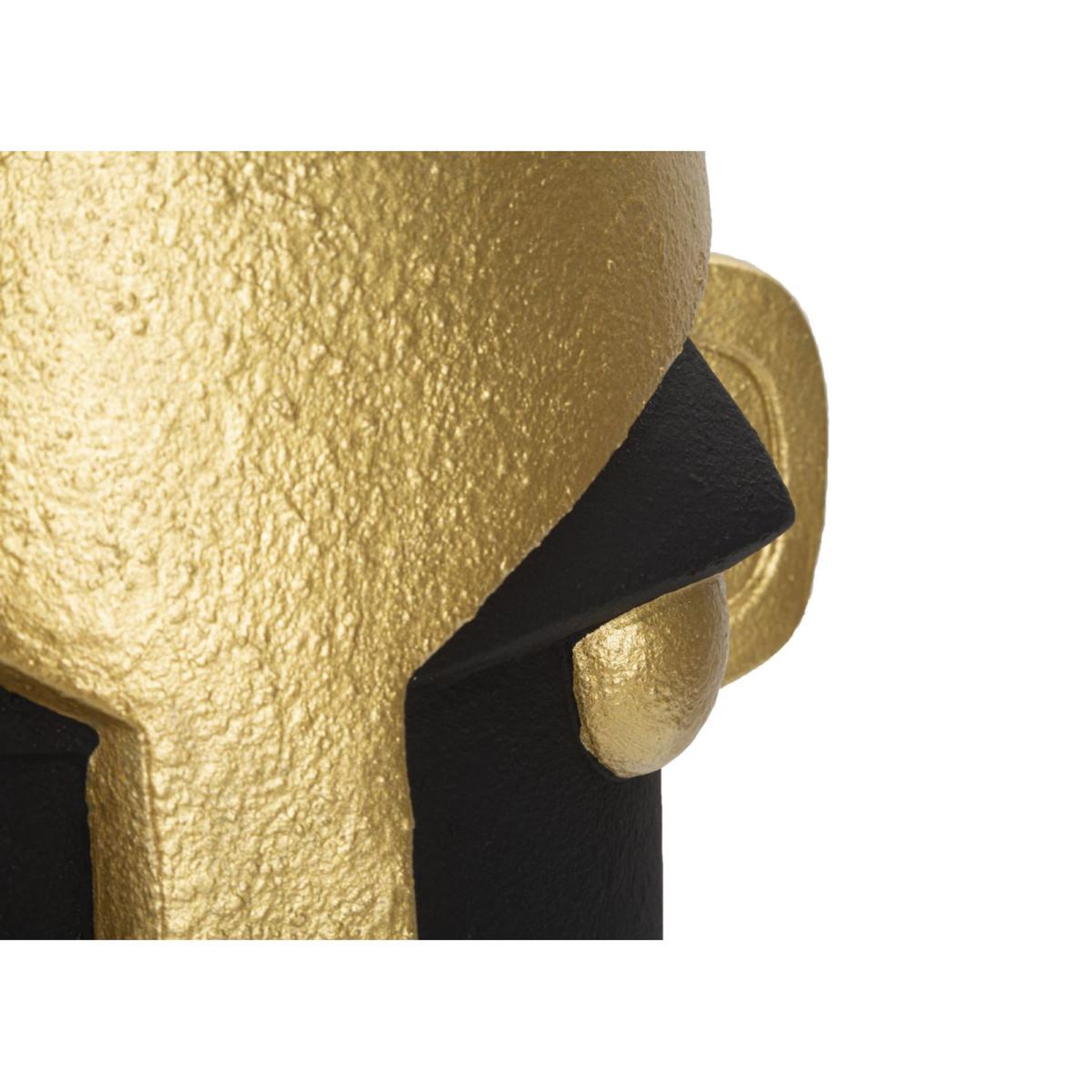 Voir la diapositive 4 : Paris Prix Vase design visage  tribal  40cm noir & or