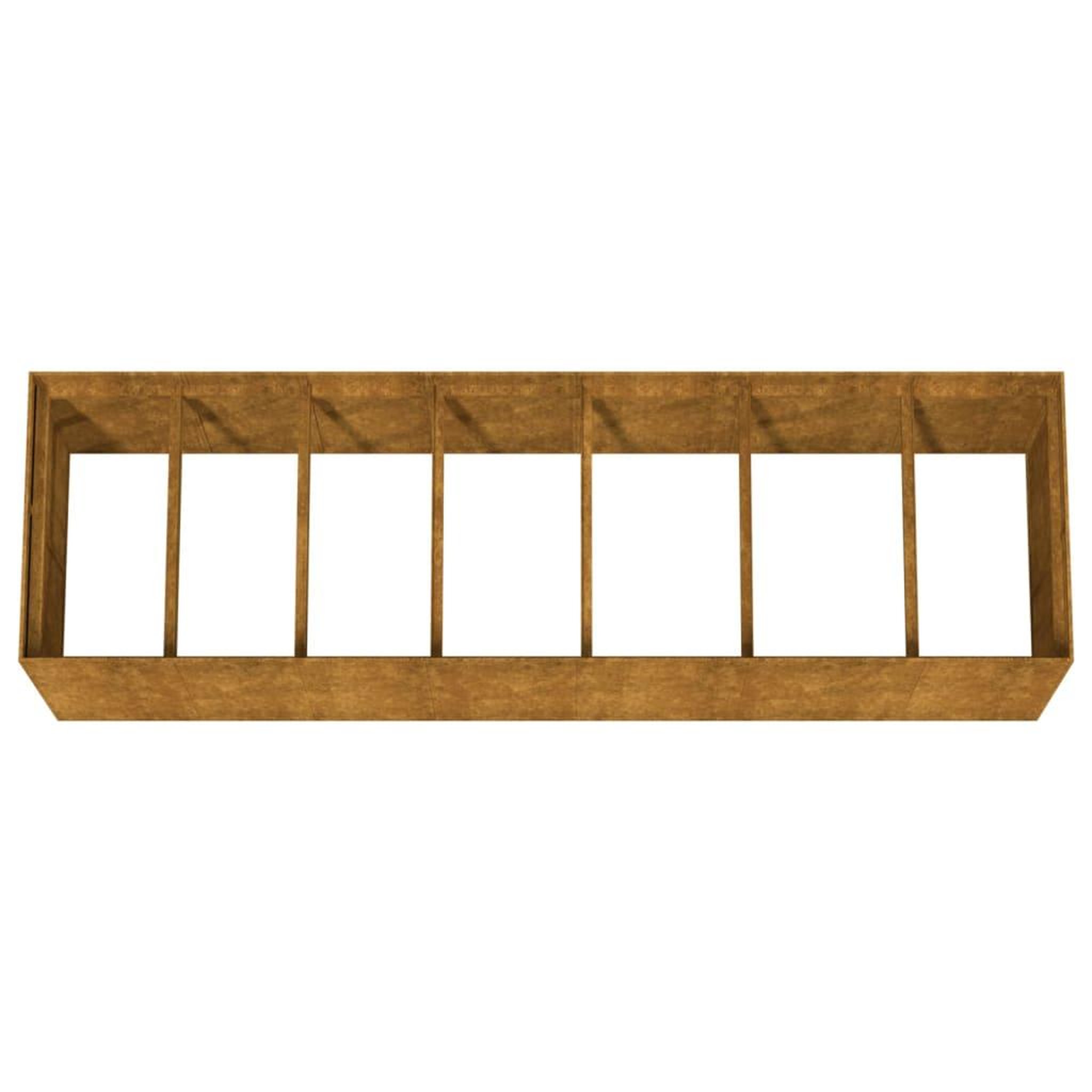 Voir la diapositive 5 : VIDAXL Lit sureleve de jardin 280x80x80 cm acier corten