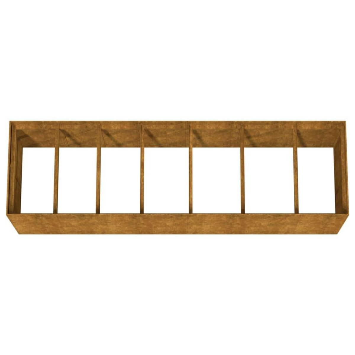 VIDAXL Lit sureleve de jardin 280x80x80 cm acier corten