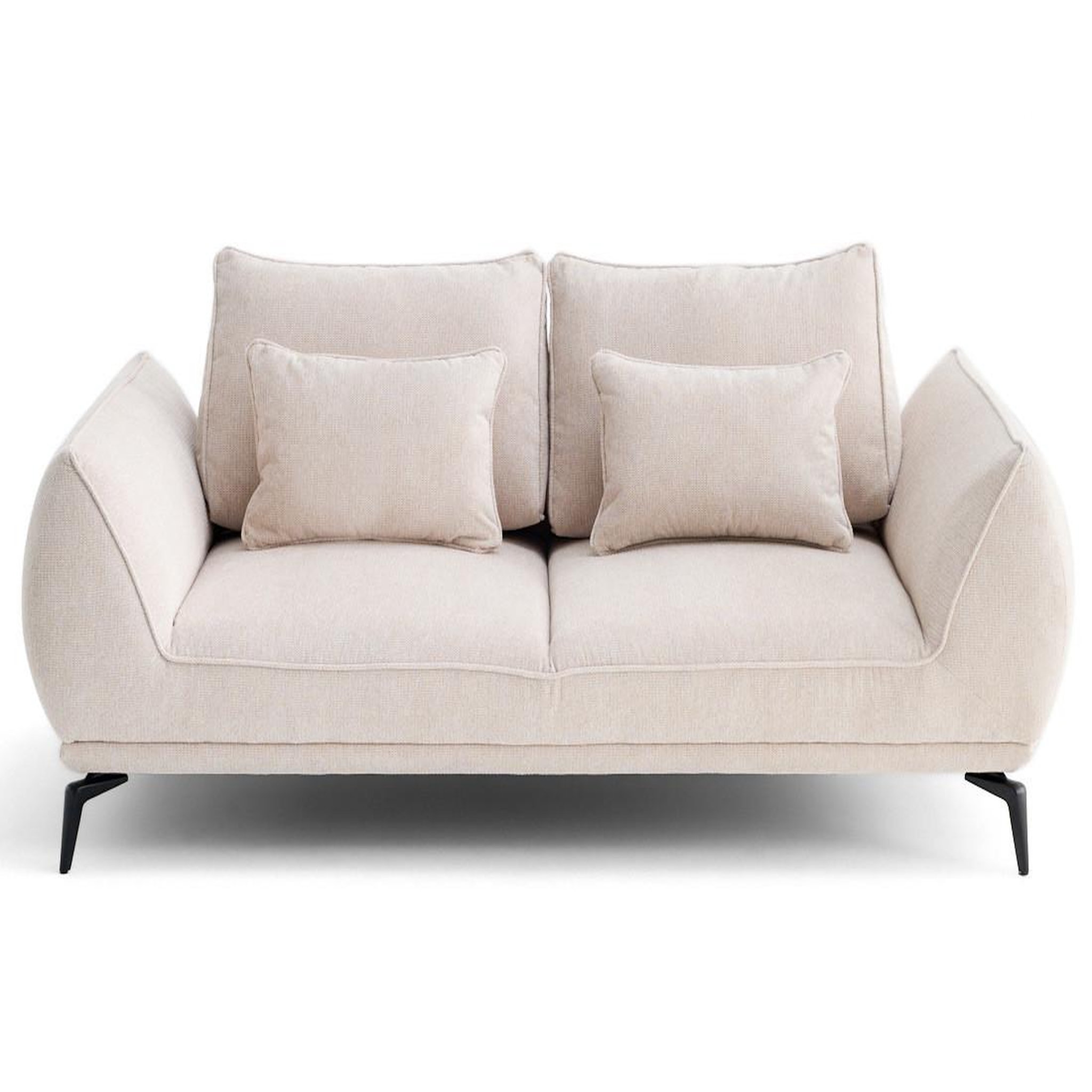 Voir la diapositive 1 : LISA DESIGN Arica - canapé droit 2 places en tissu texturé