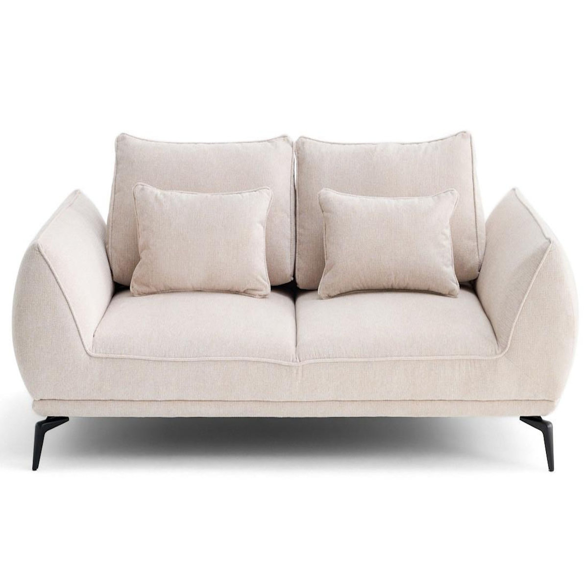 LISA DESIGN Arica - canapé droit 2 places en tissu texturé