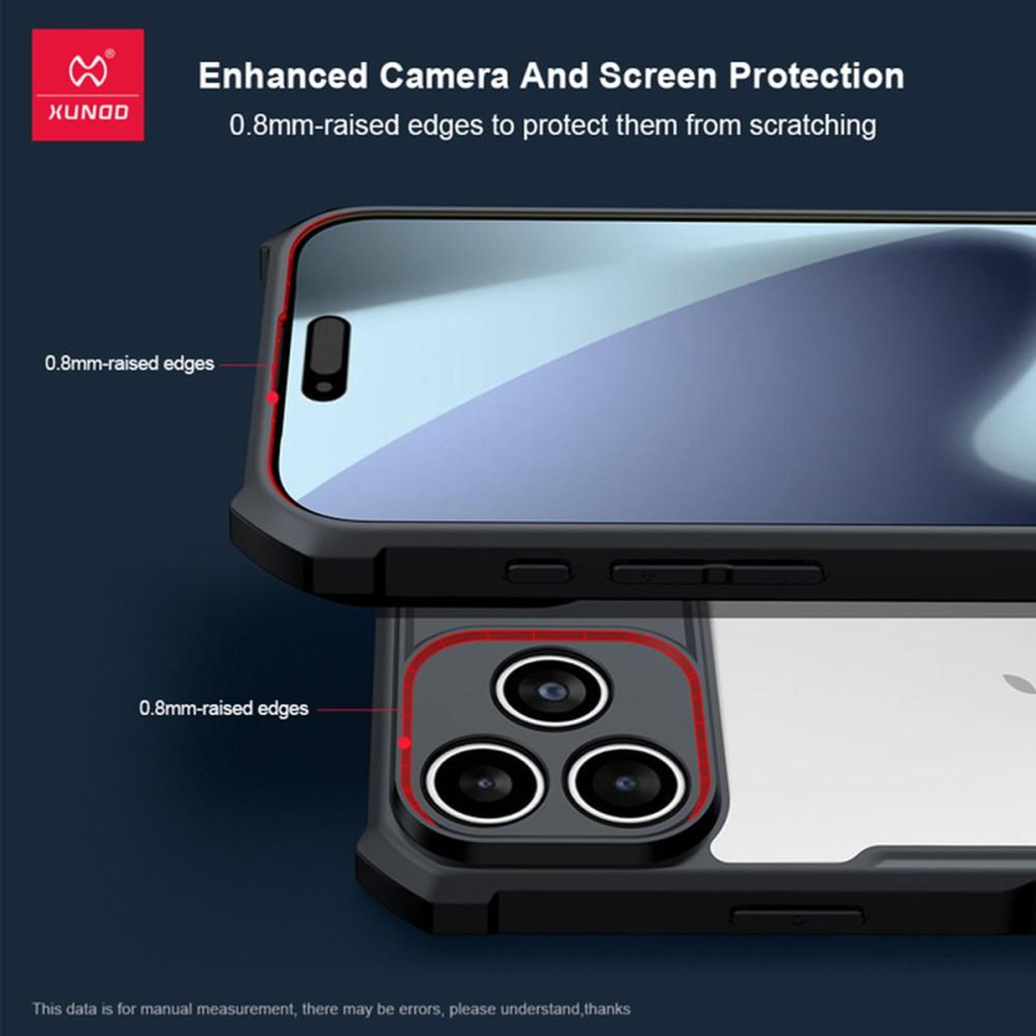 Voir la diapositive 3 : Coque de protection iPhone 17 Pro TPU noir avec protection caméra et pare-chocs pour chutes