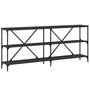 Voir la diapositive 2 : VIDAXL Table console noir 180x30x75 cm bois d ingénierie et fer