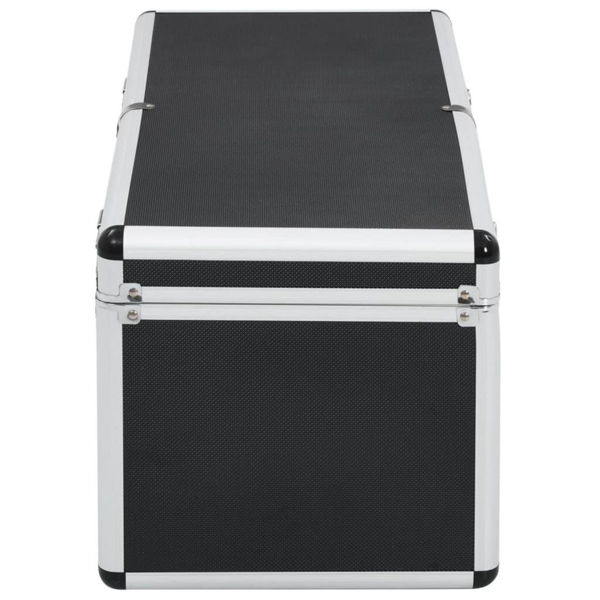 VIDAXL Boîtes de rangement 2 pcs Noir Aluminium