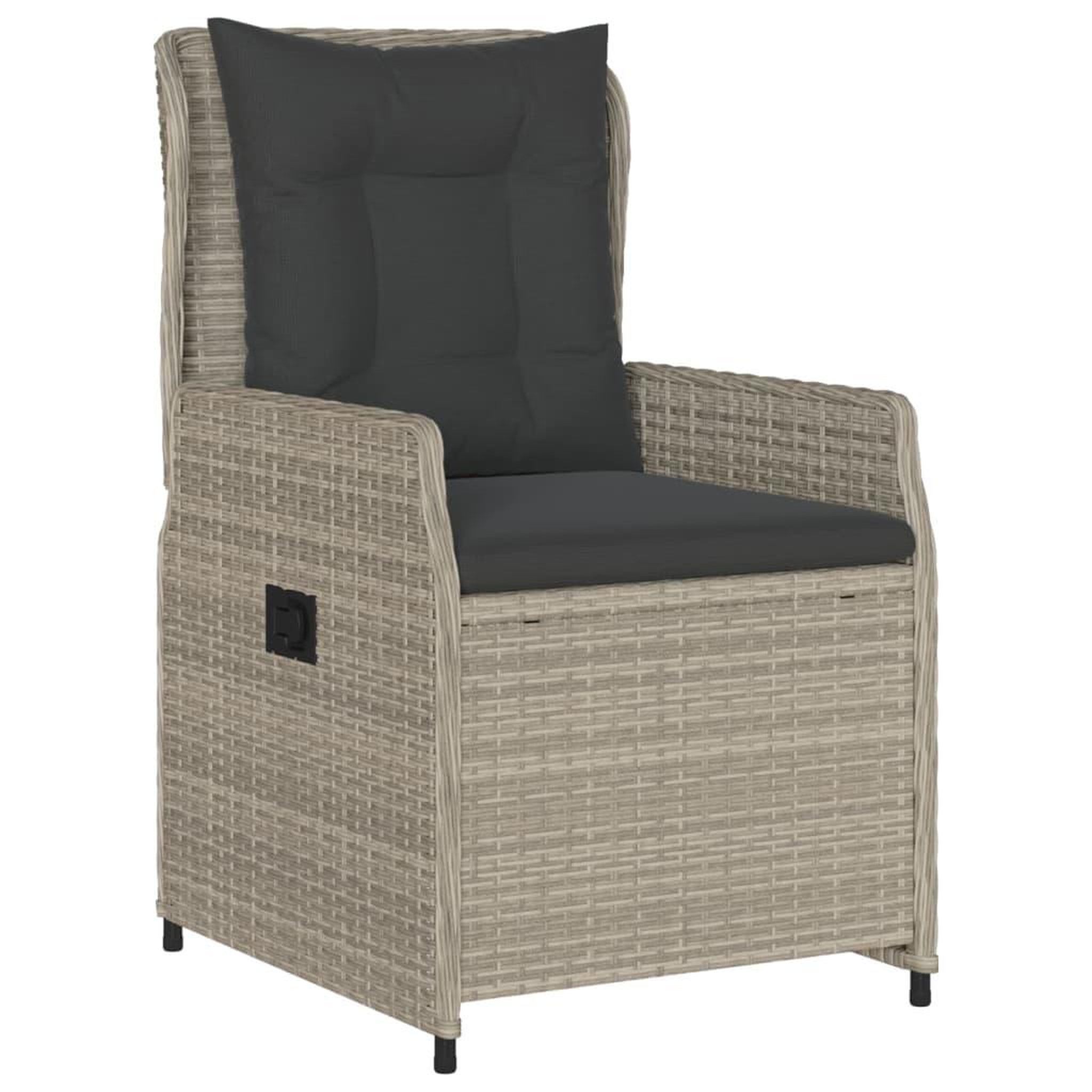 Voir la diapositive 3 : VIDAXL Ensemble a manger de jardin et coussins 7 pcs gris clair rotin