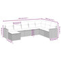Voir la diapositive 4 : VIDAXL Salon de jardin 8 pcs avec coussins gris resine tressee
