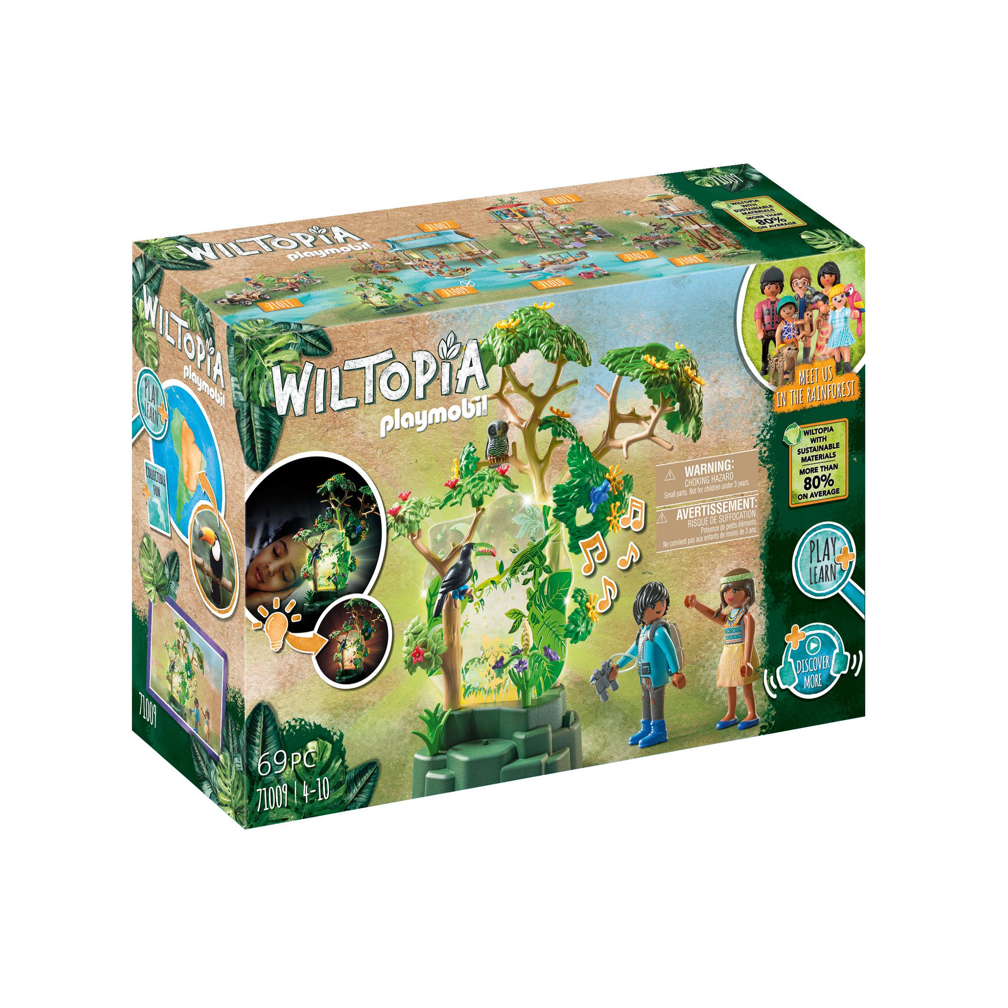 PLAYMOBIL 71009 - Wiltopia - Forêt tropicale avec veilleuse