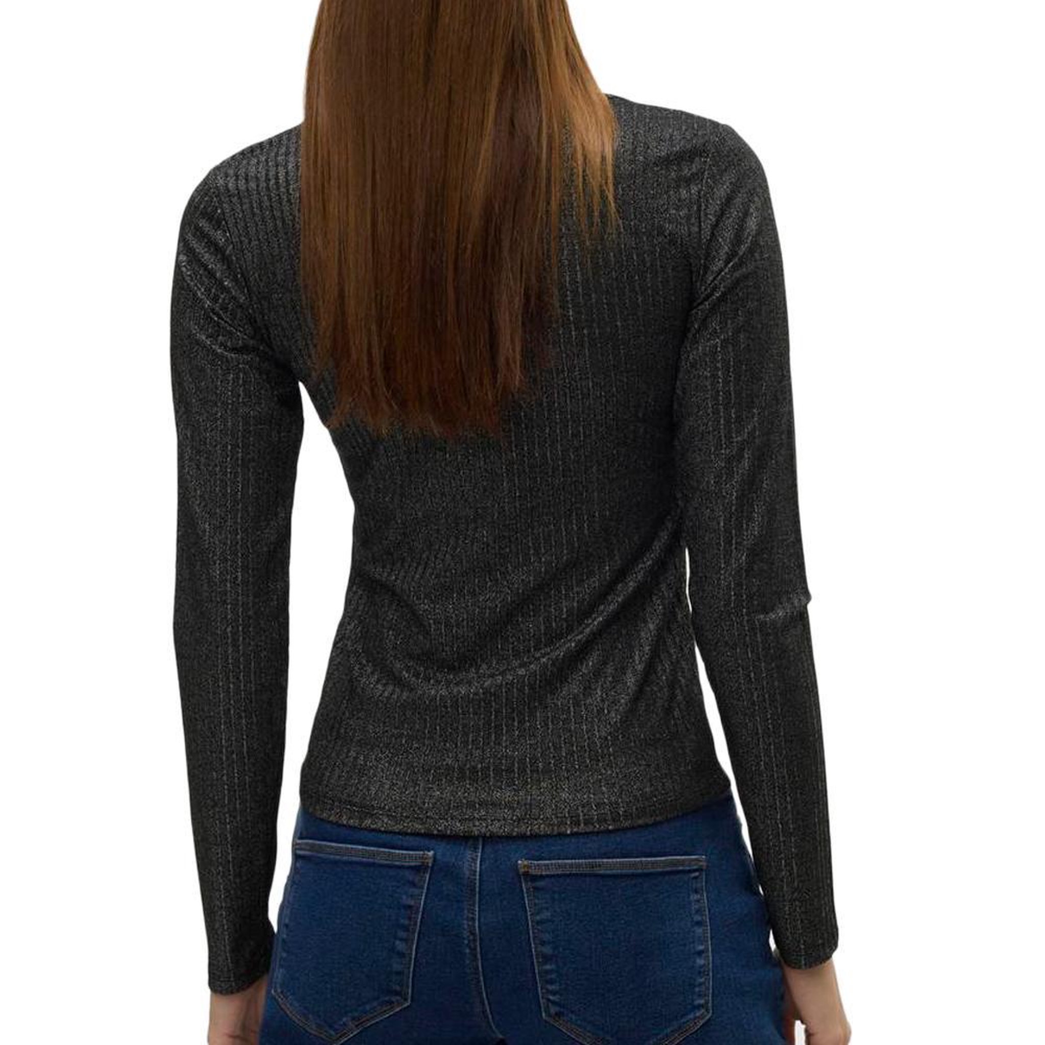 Voir la diapositive 2 : Vero Moda T-shirt Manches Longues Gris Foncé Femme Vero Moda Cora
