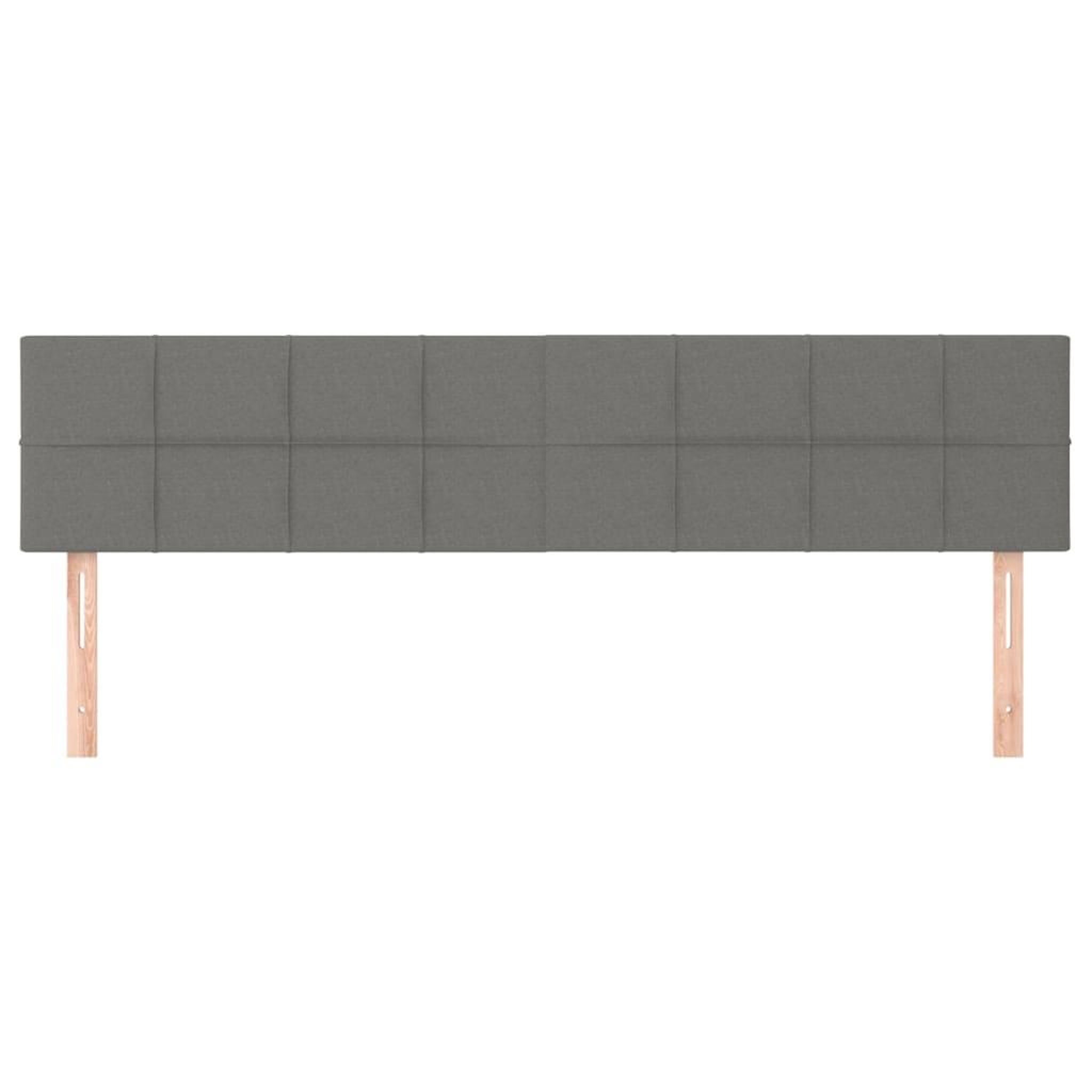 Voir la diapositive 3 : VIDAXL Tetes de lit 2 pcs Gris fonce 100x5x78/88 cm Tissu