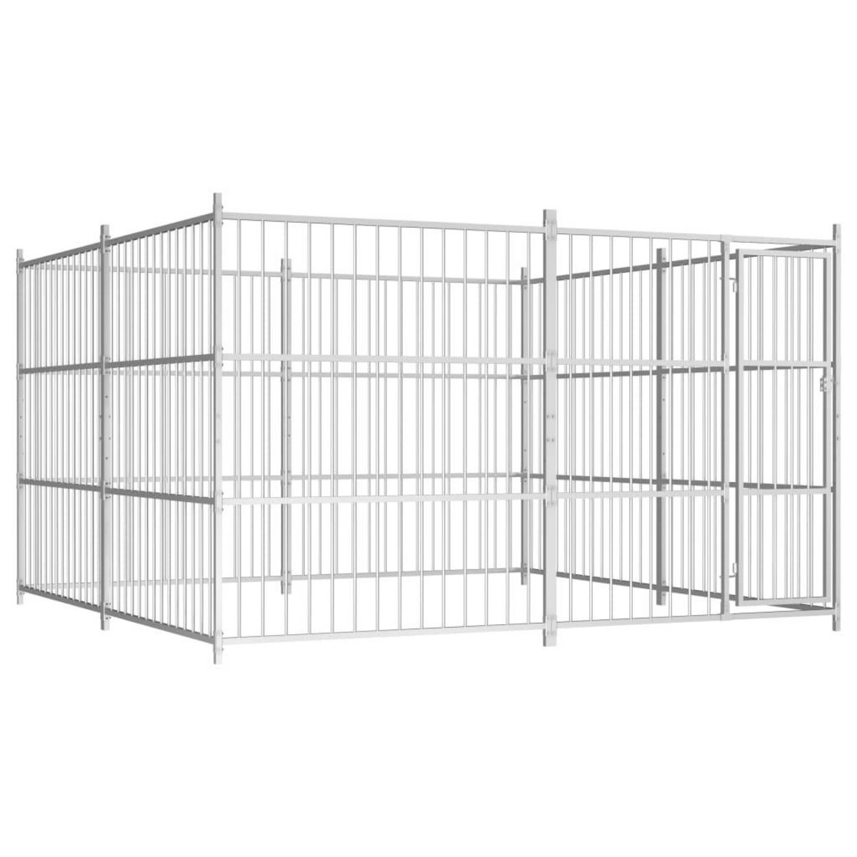 VIDAXL Chenil d'exterieur pour chiens 300 x 300 x 185 cm
