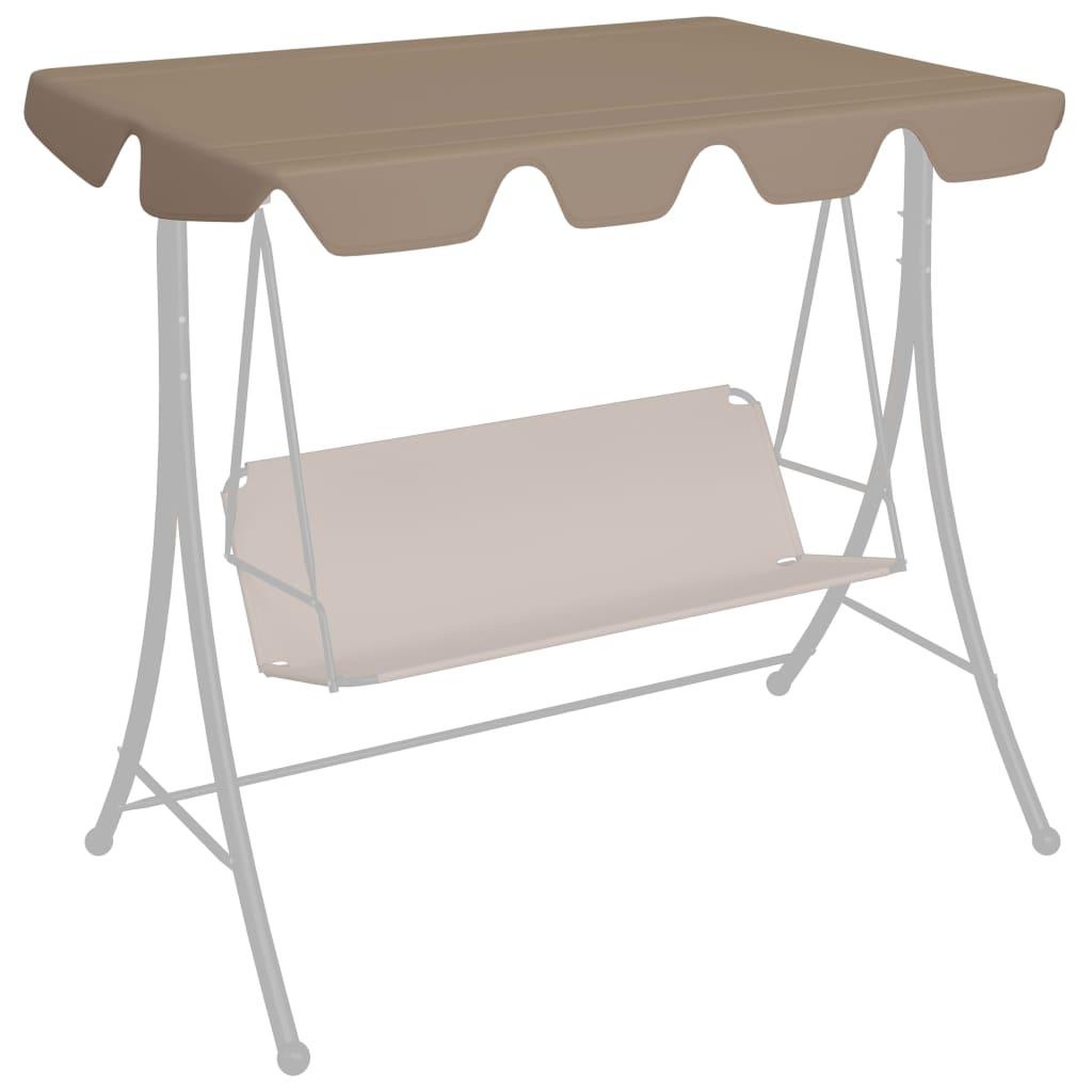 Voir la diapositive 1 : VIDAXL Toit de rechange de balançoire taupe 188/168x145/110 cm