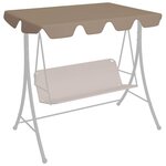 VIDAXL Toit de rechange de balançoire taupe 188/168x145/110 cm