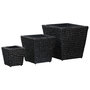 Voir la diapositive 1 : VIDAXL Lits sureleves 3 pcs Jacinthe d'eau Noir