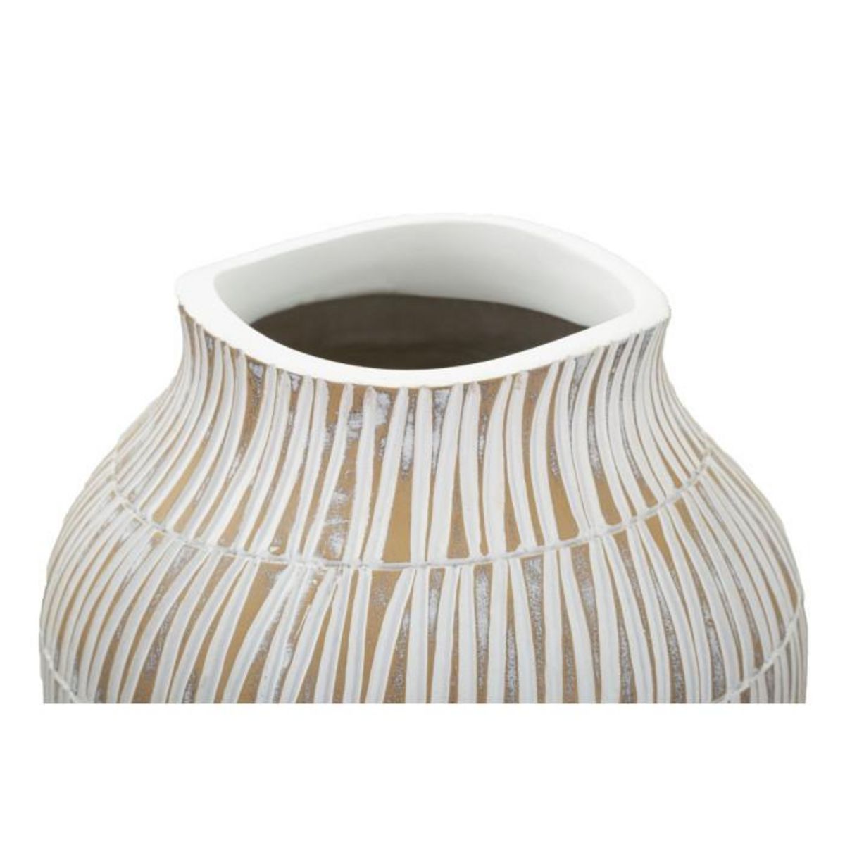 Paris Prix Vase Déco en Résine  Stiky  44cm Or & Blanc