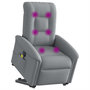 Voir la diapositive 2 : VIDAXL Fauteuil inclinable de massage electrique Gris clair Tissu