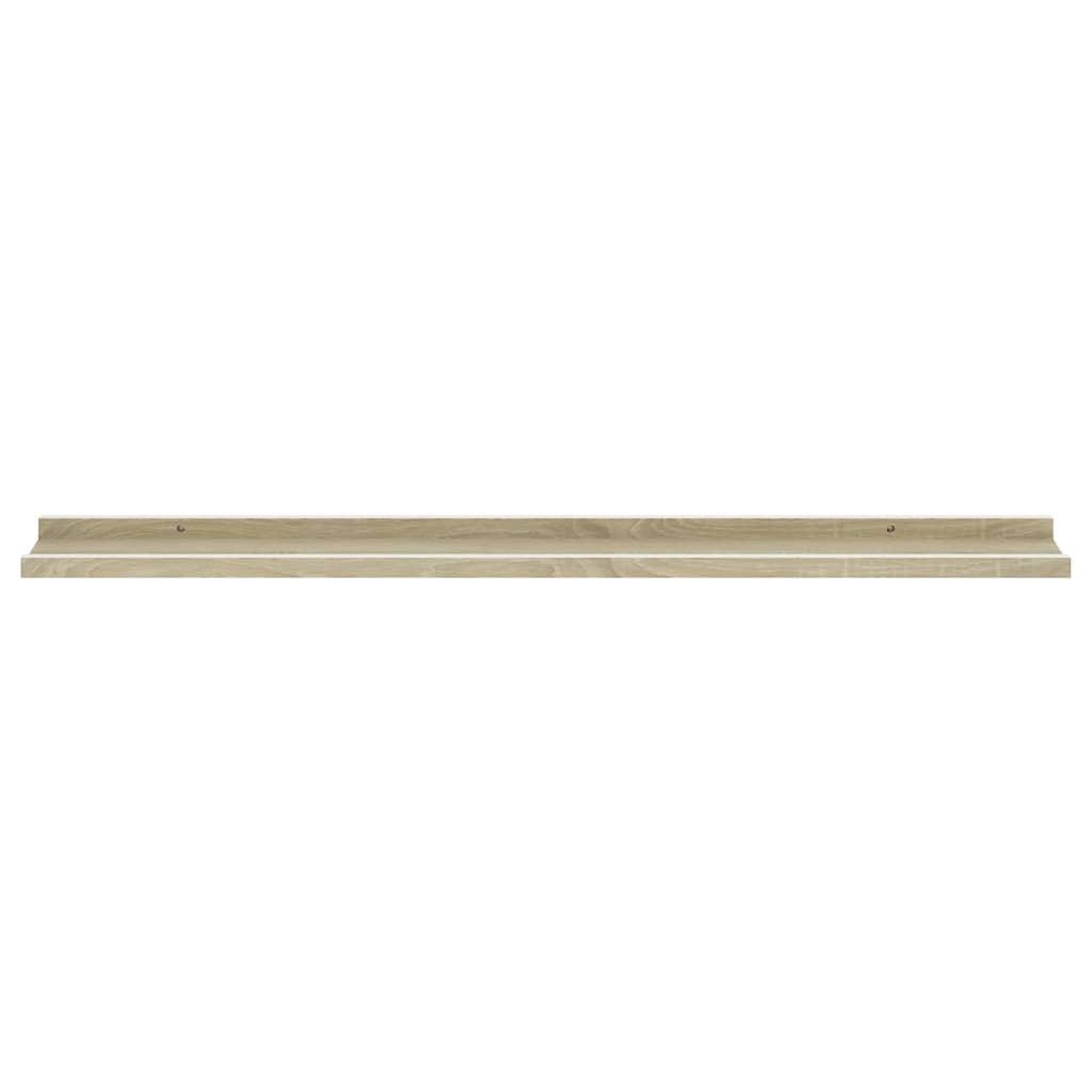 Voir la diapositive 5 : VIDAXL Etageres murales 2 pcs blanc et chene sonoma 100x9x3 cm
