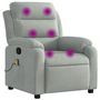 Voir la diapositive 2 : VIDAXL Fauteuil de massage inclinable gris clair velours