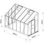 Voir la diapositive 5 : GREEN PROTECT Serre de jardin adossée verre trempé 7,22m² 