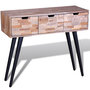 Voir la diapositive 1 : VIDAXL Table console avec 3 tiroirs Bois de teck recycle
