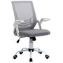 VINSETTO Vinsetto Chaise de bureau ergonomique support lombaires hauteur réglable pivotante 360° accoudoirs relevables polyester maille gris