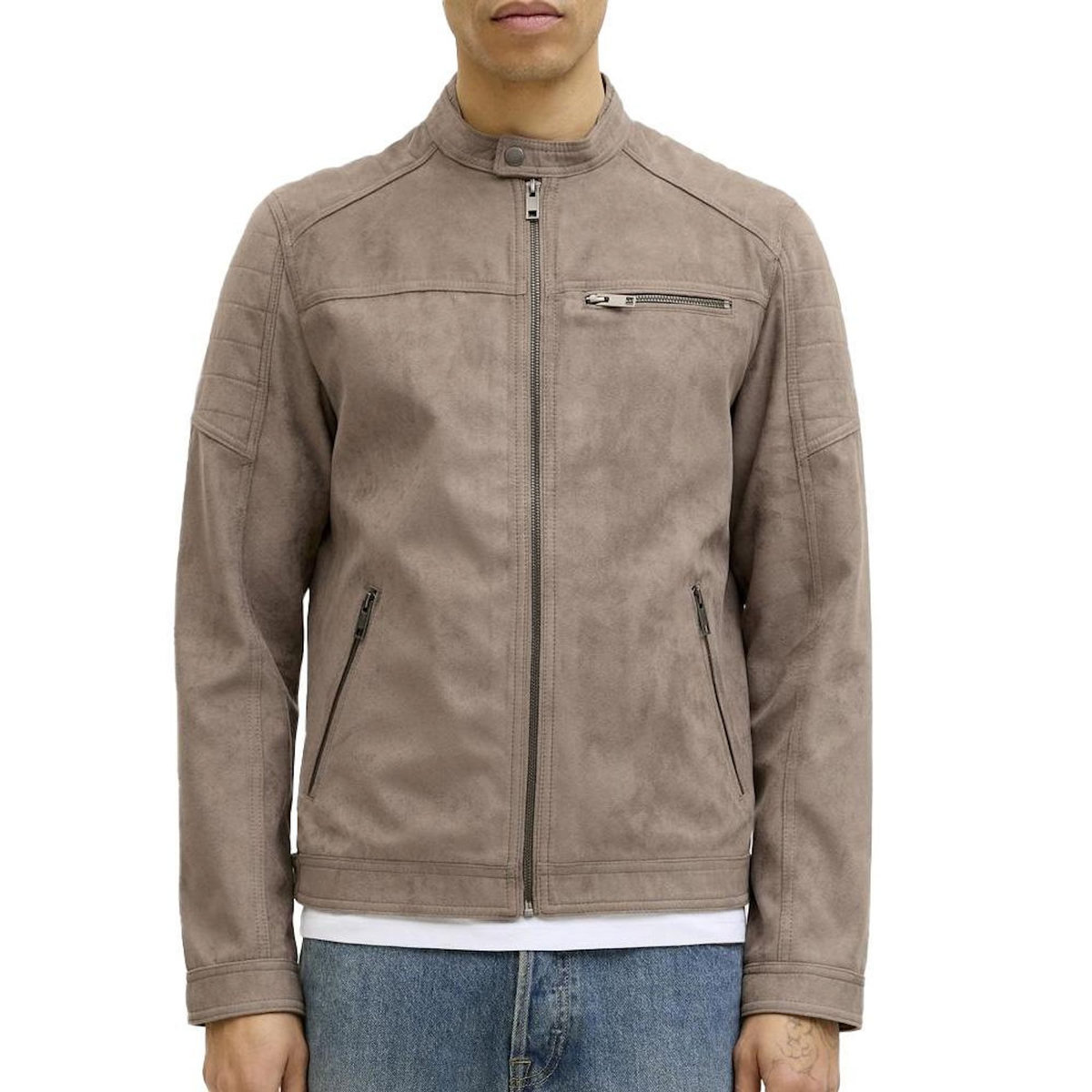 Jack & Jones Veste Suédine Beige Homme Jack & Jones Tano1