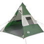 Voir la diapositive 4 : VIDAXL Tente de camping tipi 7 personnes vert impermeable