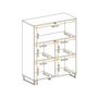 Voir la diapositive 3 : Paris Prix Buffet Design 2 Portes  Plank  120cm Naturel