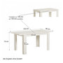 Voir la diapositive 2 : HomeStyle4U Table à Manger Extensible Blanche 120x80 cm pour 6 Personnes - Design Élégant et Pratique