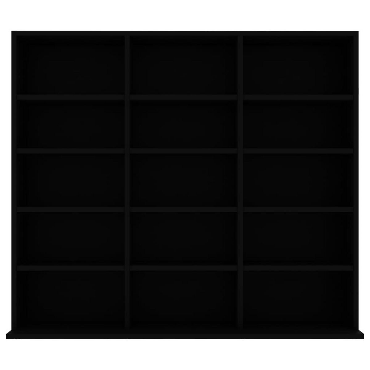 VIDAXL Armoire a CD Noir 102x23x89,5 cm Agglomere