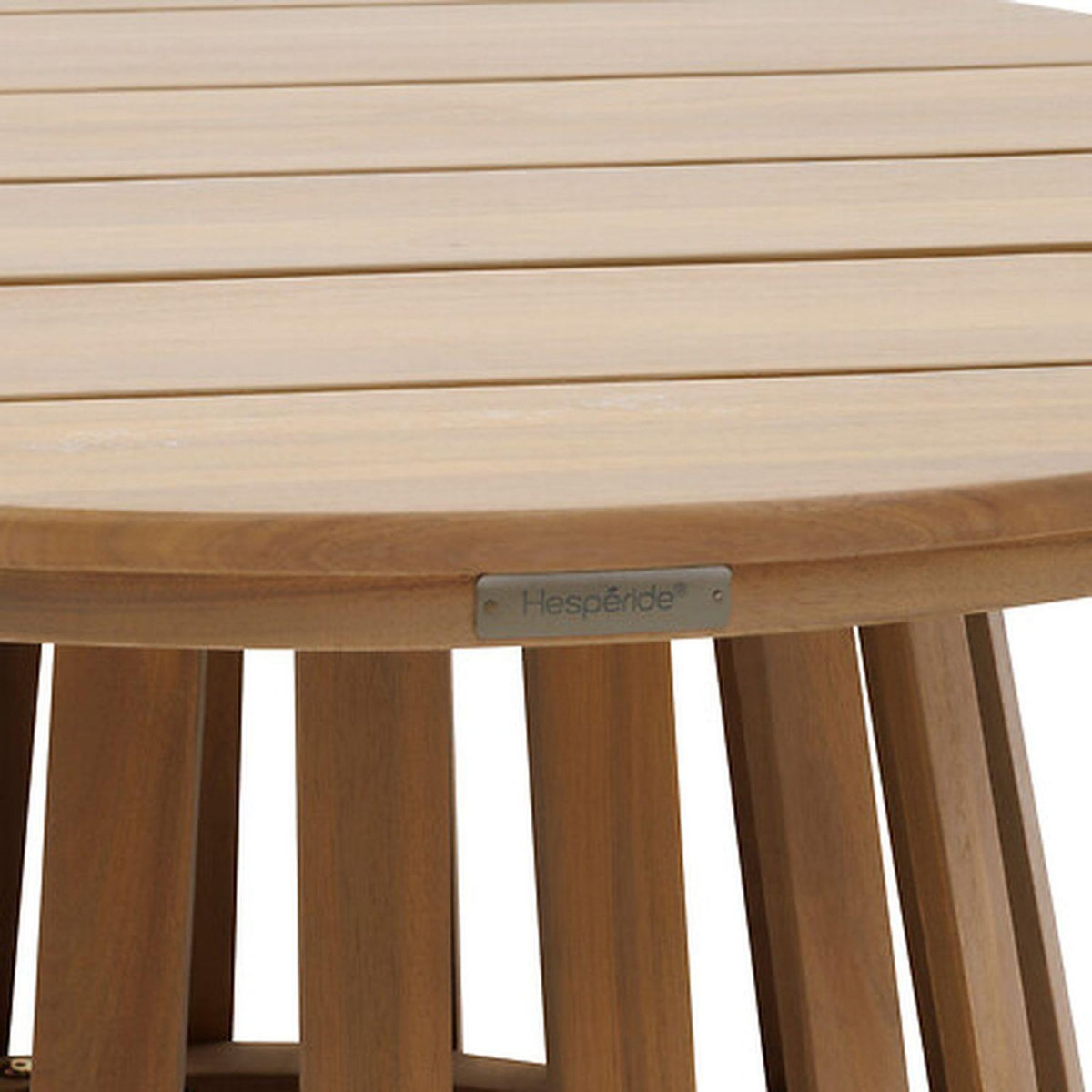 HESPERIDE Table de jardin d'appoint ronde grand modèle en bois OSUNA - Marron