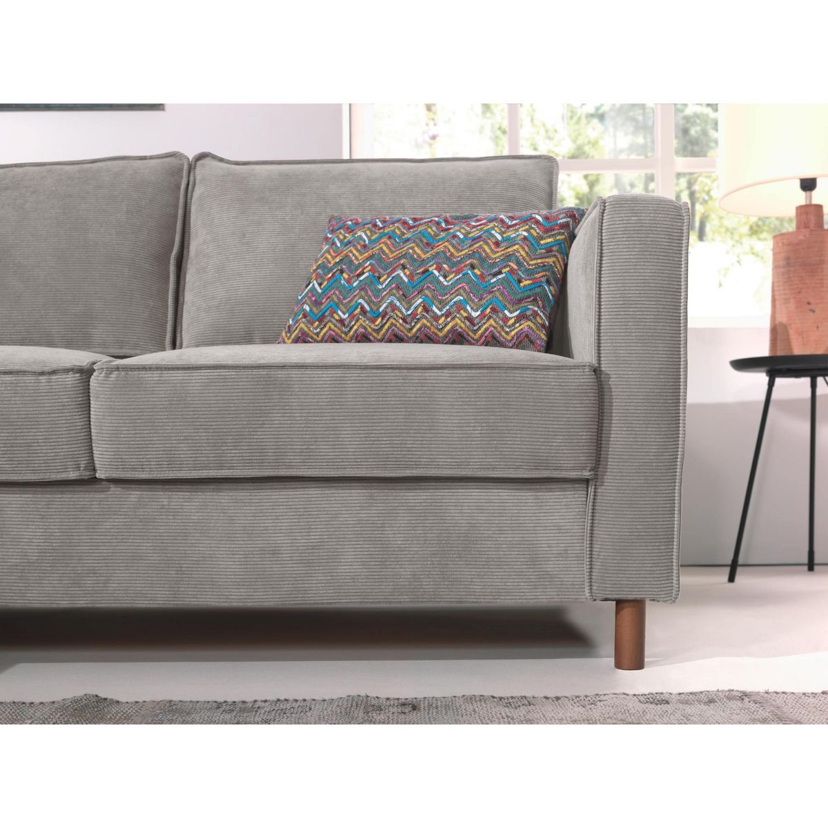 LISA DESIGN Jake - canapé d'angle gauche - convertible - 5 places - en velours côtelé