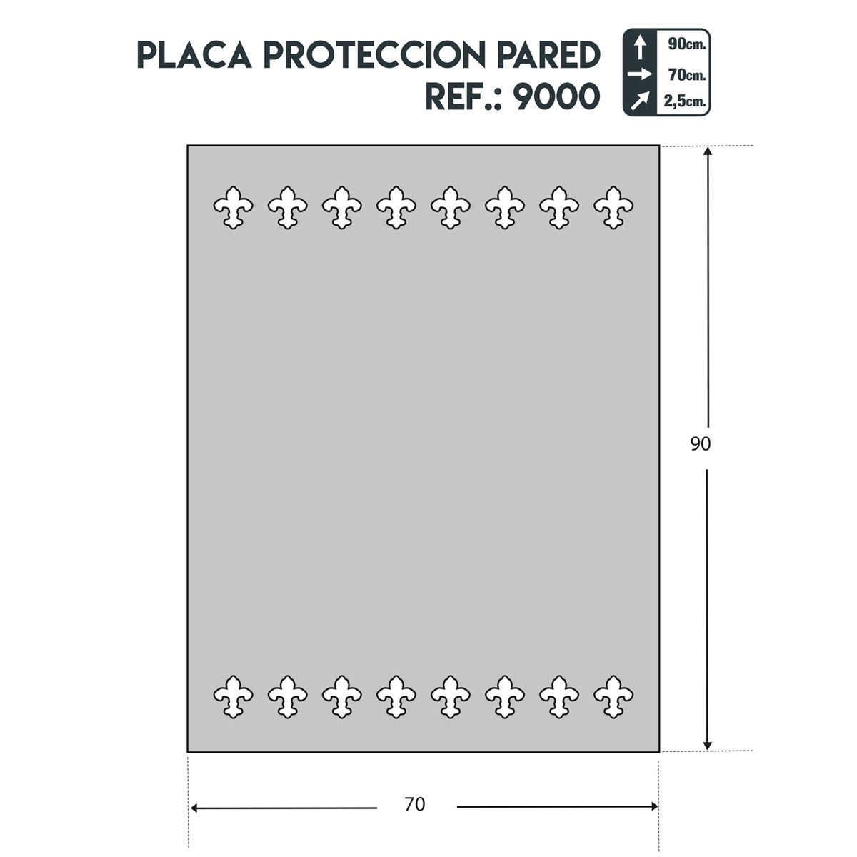 Juan Panadero PLAQUE DE PROTECTION MURALE Poêle à bois