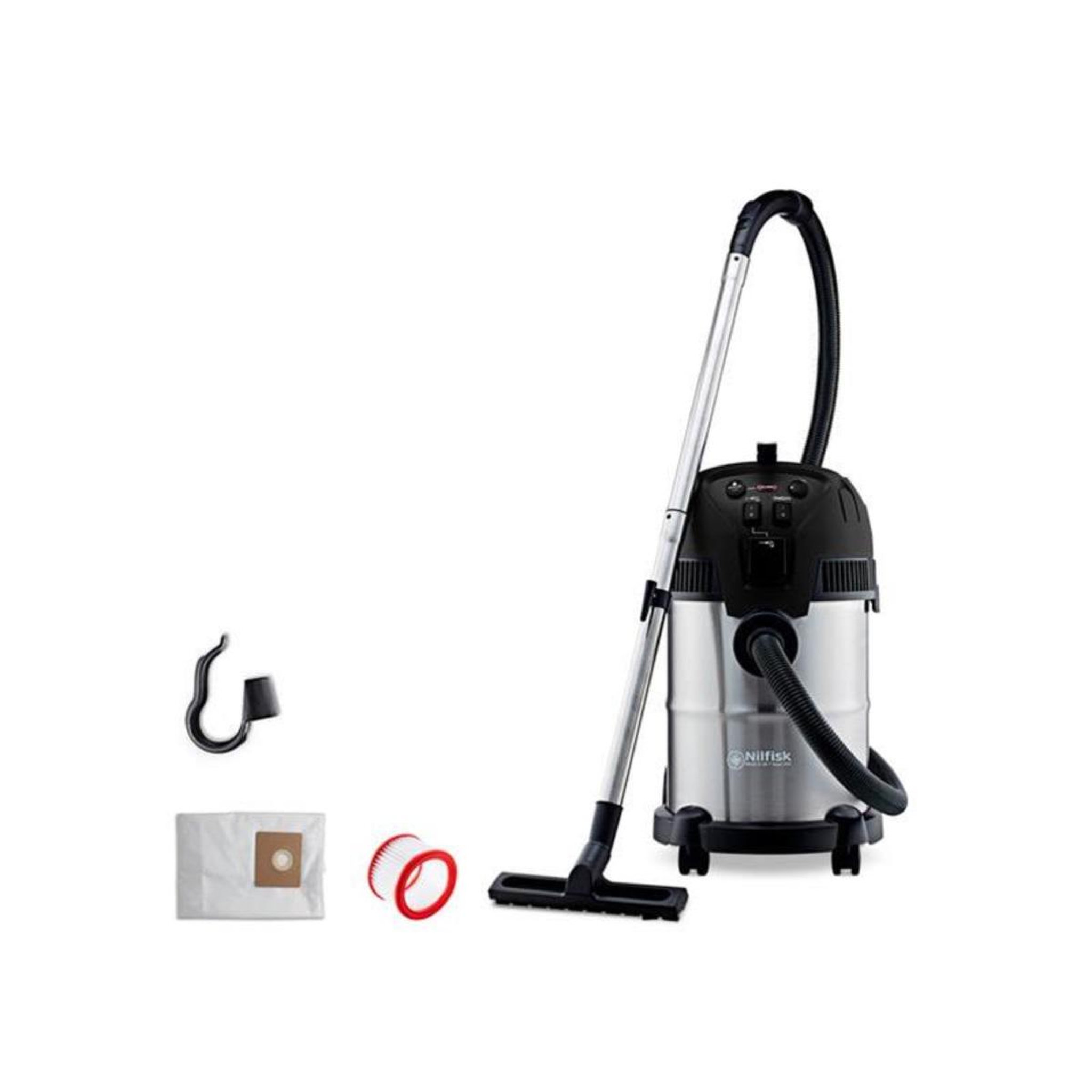 Voir la diapositive 4 : Nilfisk Aspirateur cuve eau et poussière inox 30l 1400w - multiii30tvscinox