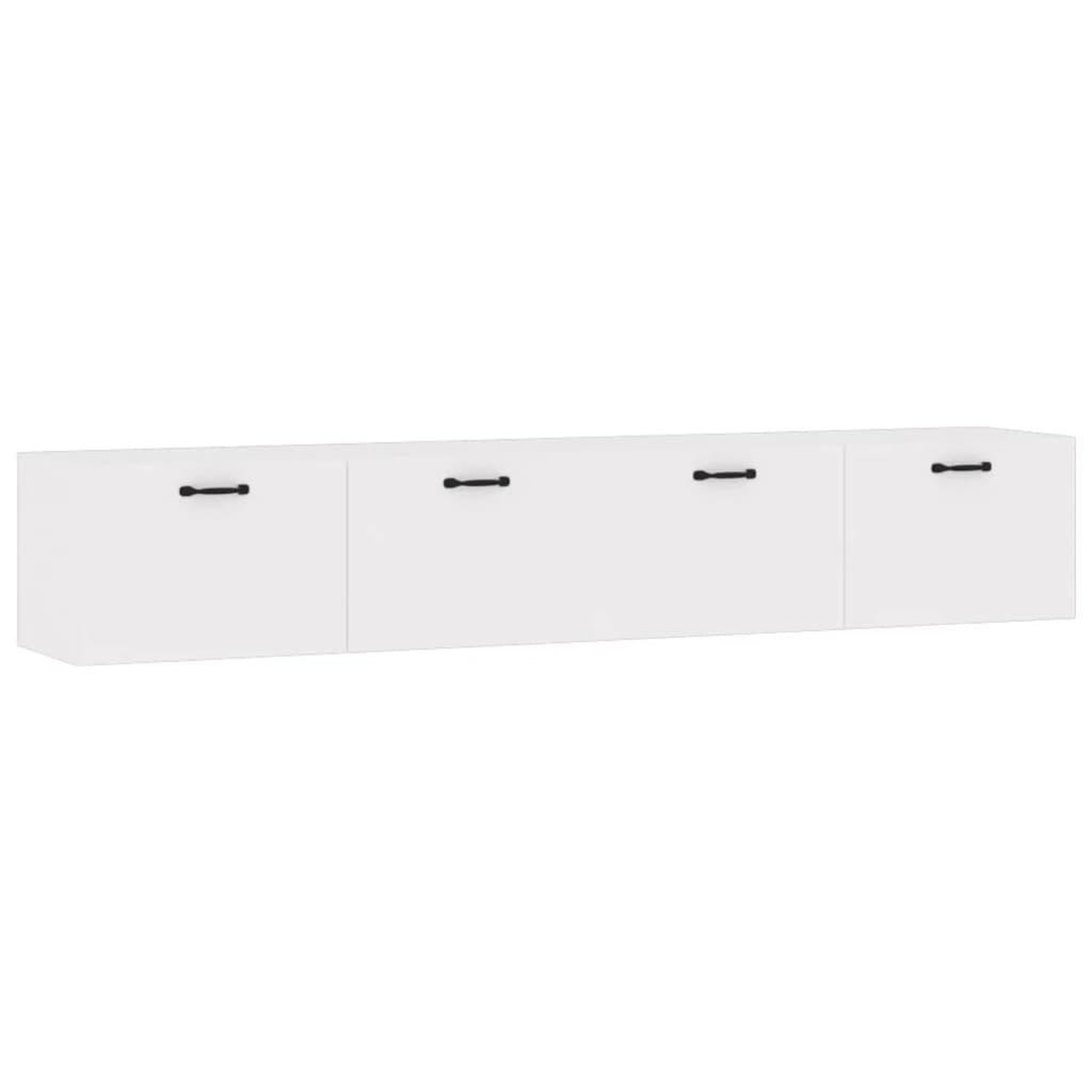 Voir la diapositive 2 : VIDAXL Armoires murales 2 pcs Blanc 100x36,5x35 cm Bois d'ingenierie