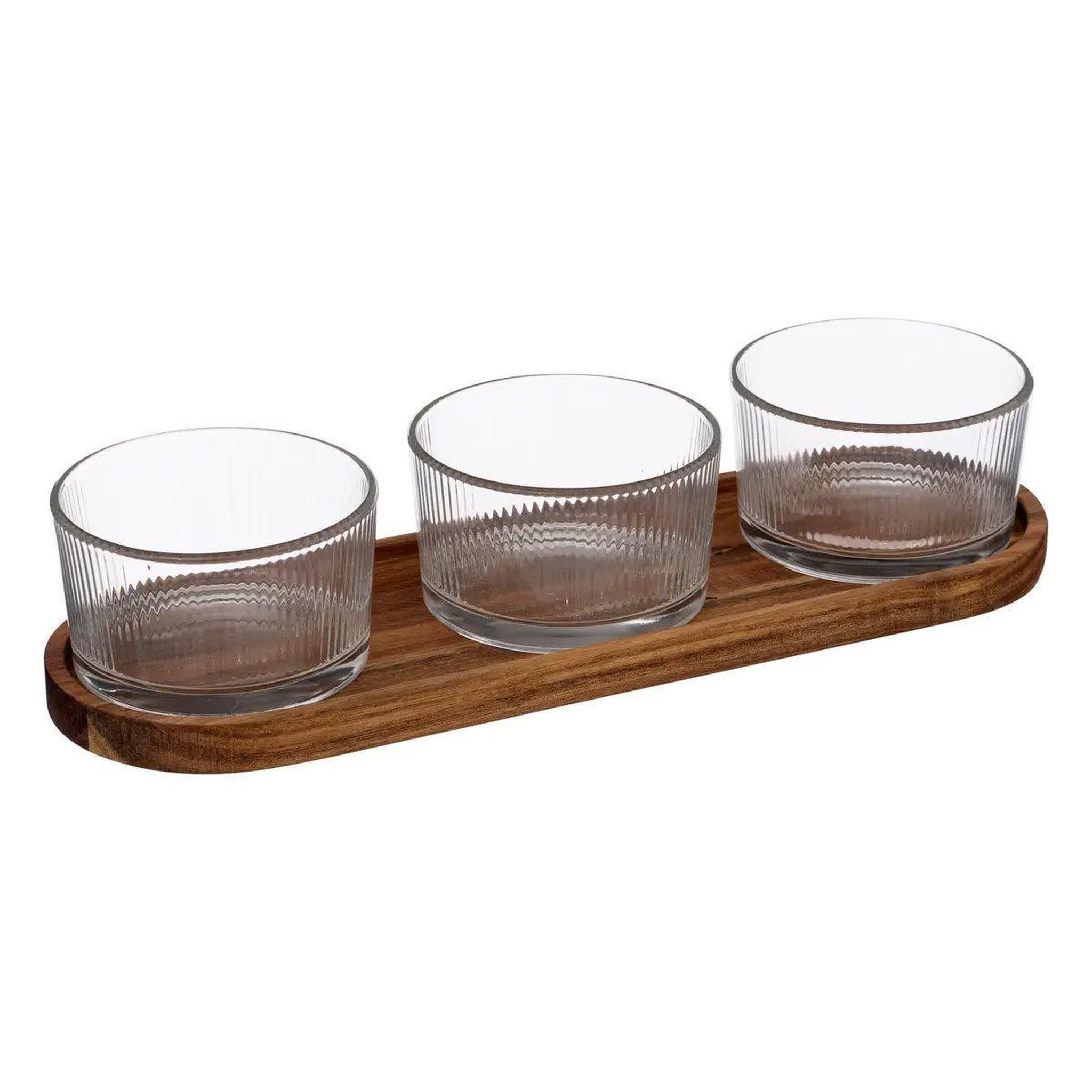 SECRET DE GOURMET Service Apéritif 4 Pièces  Nala  31cm Marron