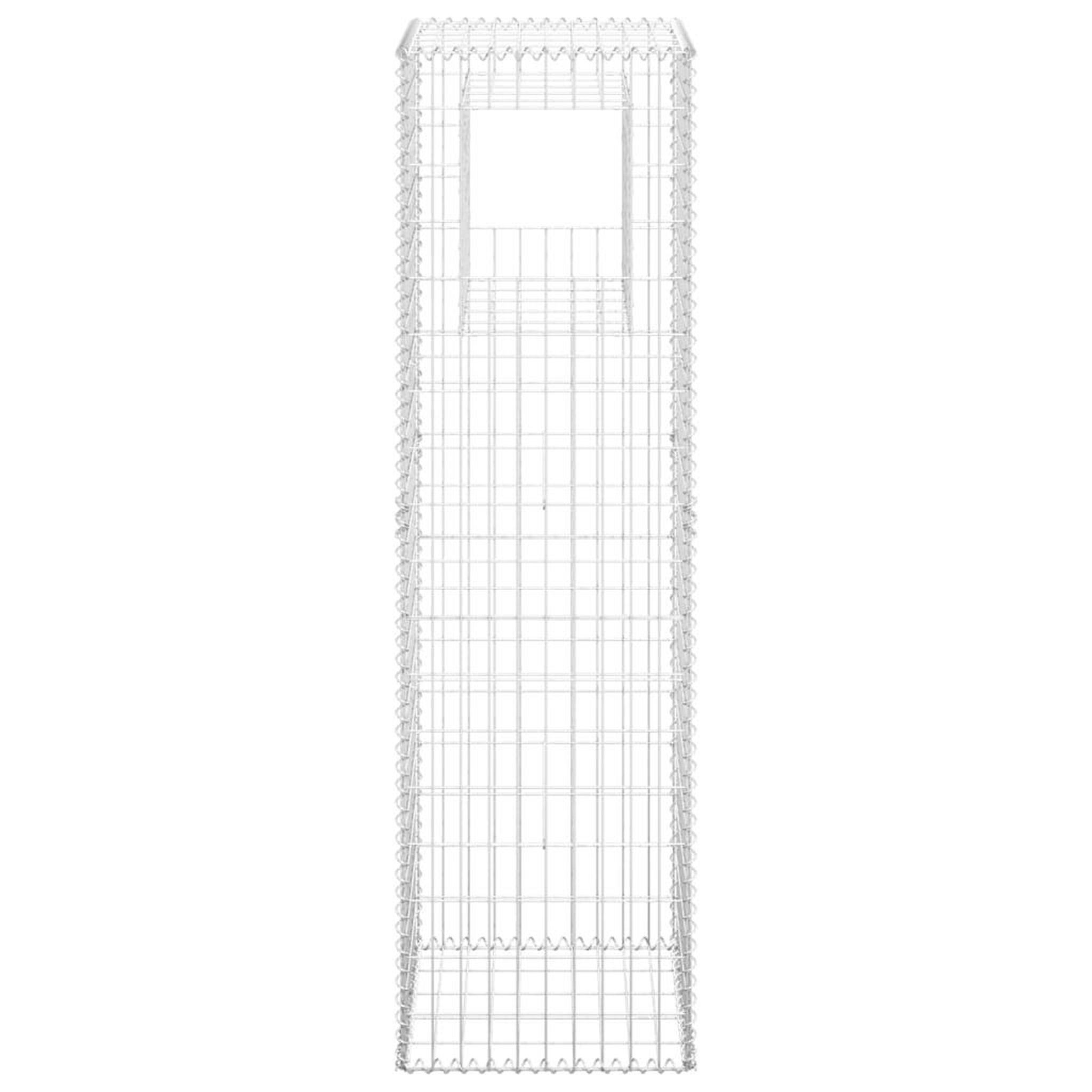 Voir la diapositive 3 : VIDAXL Poteau a panier de gabion 50x50x180 cm Fer
