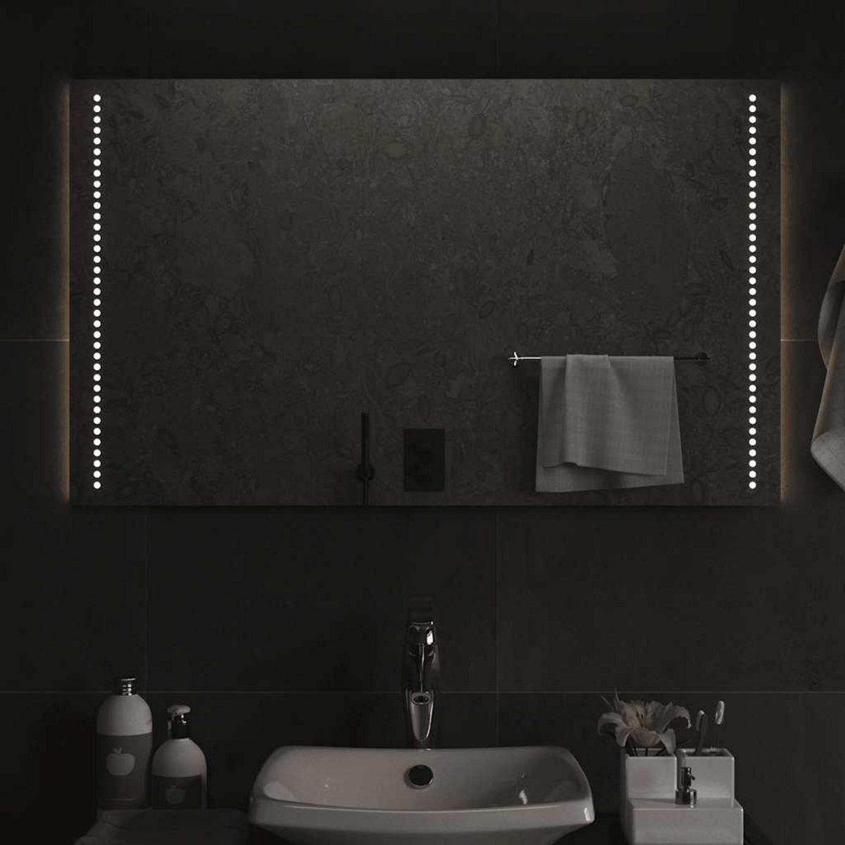 VIDAXL Miroir de salle de bain a LED 100x60 cm