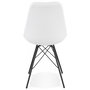Voir la diapositive 5 : Paris Prix Chaise Design en Tissu Bouclé  Cathleen  83cm Blanc