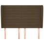 Voir la diapositive 3 : VIDAXL Tete de lit avec oreilles Marron fonce 147x23x118/128 cm Tissu