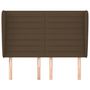 Voir la diapositive 3 : VIDAXL Tete de lit avec oreilles Marron fonce 147x23x118/128 cm Tissu